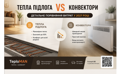 Тепла підлога чи конвектори: детальне порівняння витрат у 2027 році